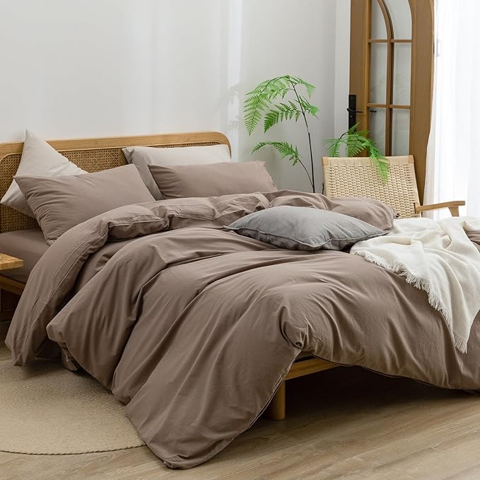 Linen Duvet Cover Set - King - 3 Piece