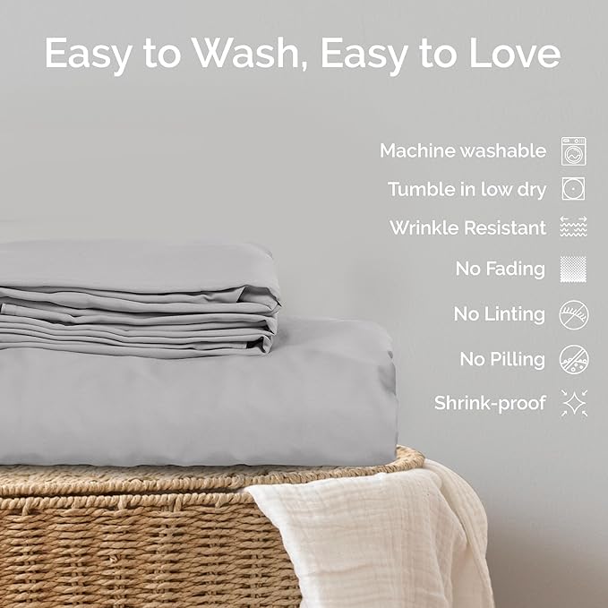 Bamboo Cooling Duvet Cover Set - King - 3 Piece