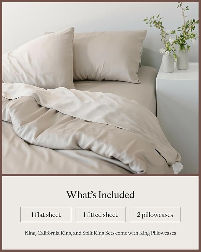 Bamboo Bed Sheet Set - California King - 4 Piece