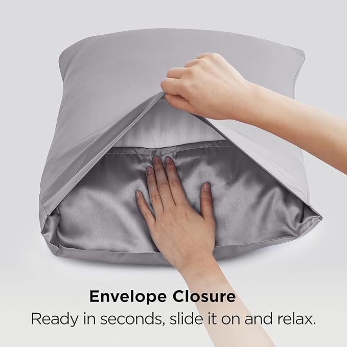 Satin Cooling Pillowcase Set - Queen - 20 x 30 in - 2 Piece