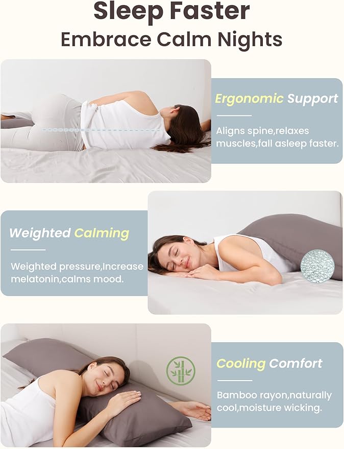 Bamboo Weighted Body Pillow - Full
