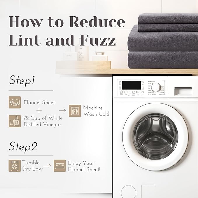 Flannel Bed Sheet Set - King - 4 Piece