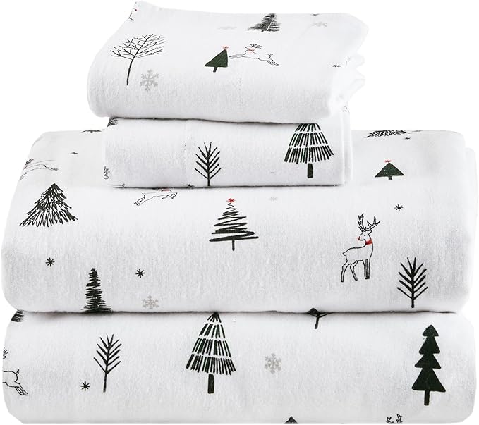 100% Cotton Bed Sheet Set - King - 4 Piece