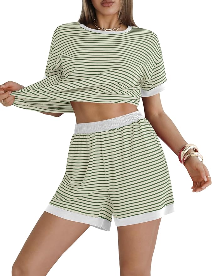 Shorts Pajama Set - Short Sleeve - 2 Piece