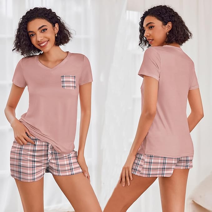 Women's Pajama Set - Short Sleeve - 2 Piece