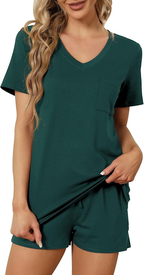 Women's Pajama Set - Short Sleeve - 2 Piece