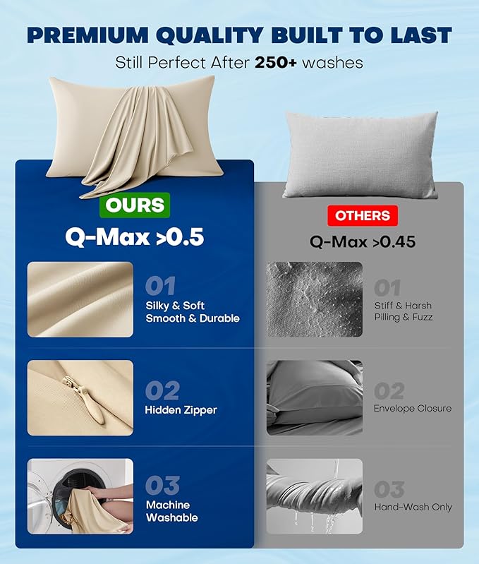 Cooling Pillowcase Set - Queen - 2 Piece