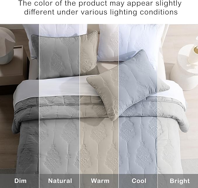 Microfiber Quilt Set - Queen - 3 Piece