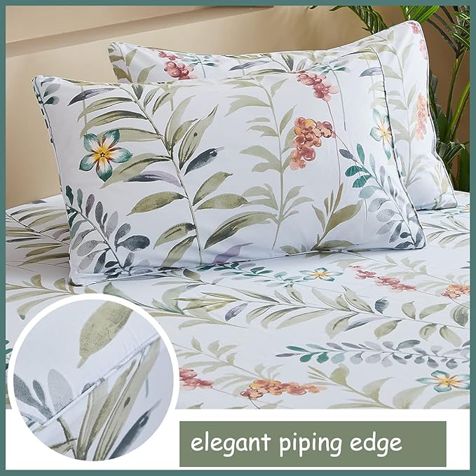 100% Cotton Bed Sheet Set - Twin - 4 Piece