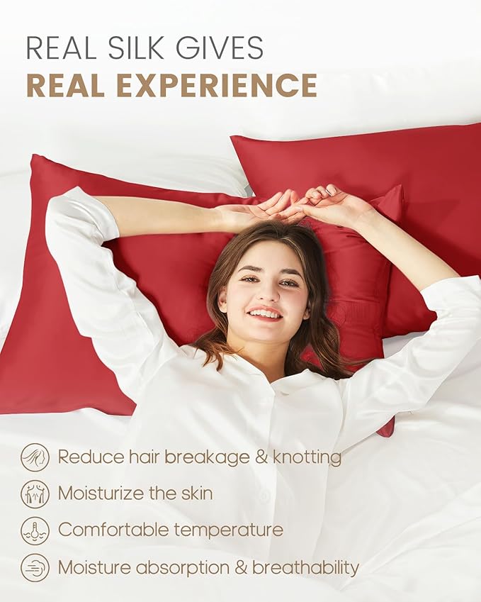 Mulberry Silk Hypoallergenic Pillowcase Set - California King - 2 Piece