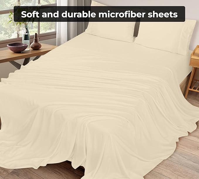 Microfiber Flat Sheet - King - 2 Pack