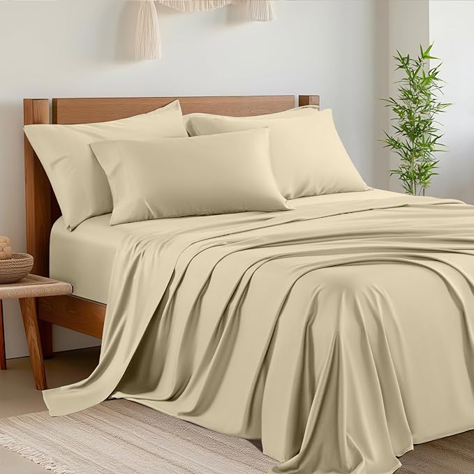 Bamboo Cooling Bed Sheet Set - Full - 6 Piece