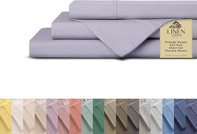 100% Cotton Bed Sheet Set - Full - 4 Piece