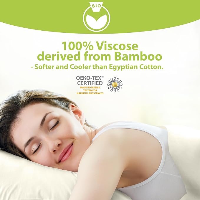 Bamboo Cooling Bed Sheet Set - King - 4 Piece