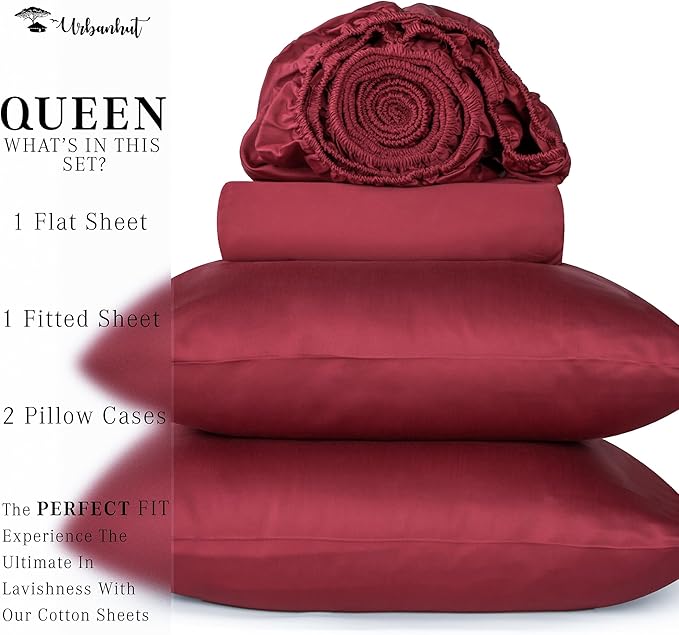 Bed Sheet Set - Queen - 16 in Deep Pocket - 4 Piece