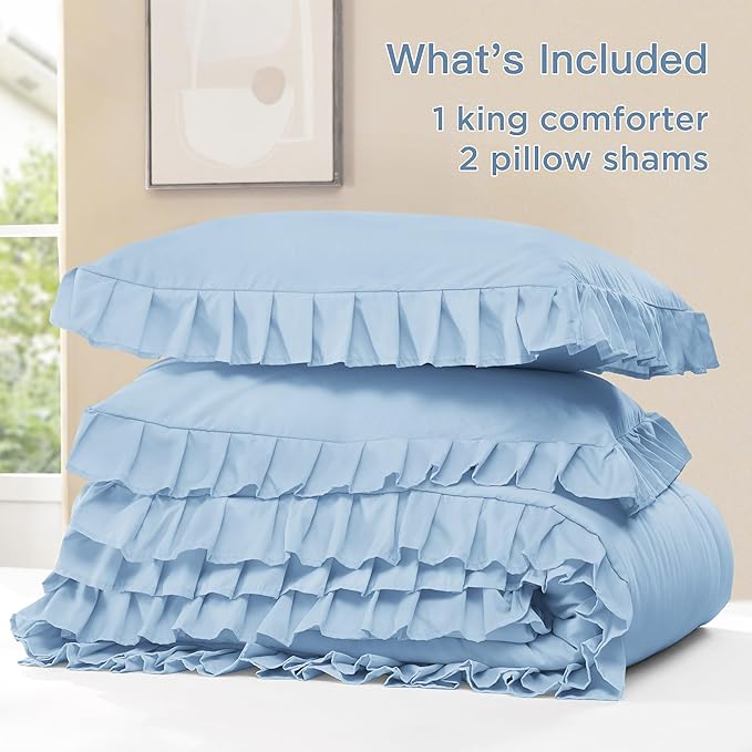 Microfiber Comforter Set - Queen - 90 x 90 in - 3 Piece
