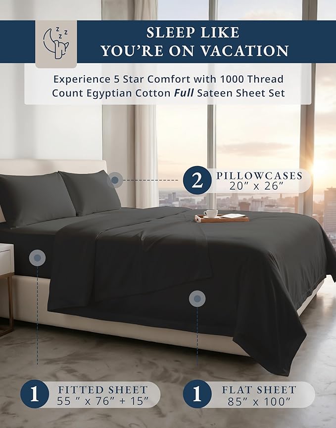 Linen Cooling Bed Sheet Set - Full