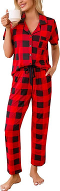 Women's Pants Pajama Set - Short Sleeve - 2 Piece