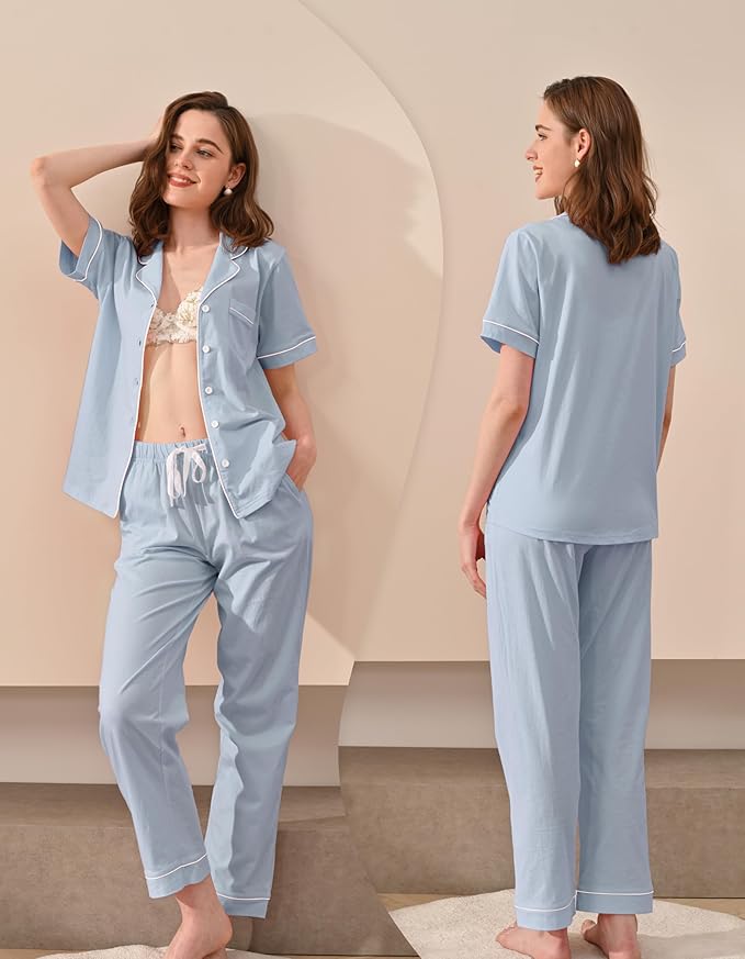 Women's 100% Cotton Pajama Set - 2 Piece