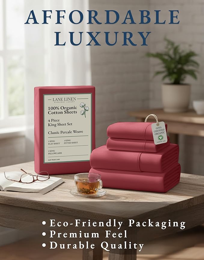 Linen Cooling Bed Sheet Set - King - 4 Piece