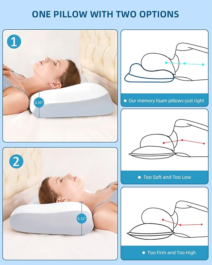 Memory Foam Cooling Bed Pillow