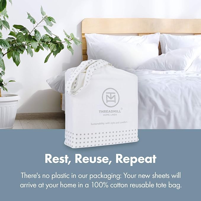 100% Cotton Cooling Bed Sheet Set - Full - 4 Piece