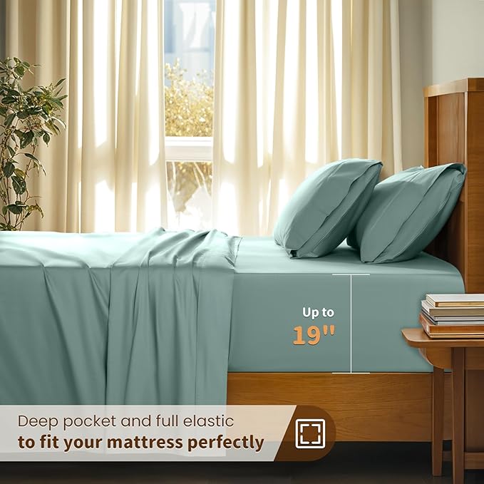 100% Cotton Bed Sheet Set - King - 4 Piece