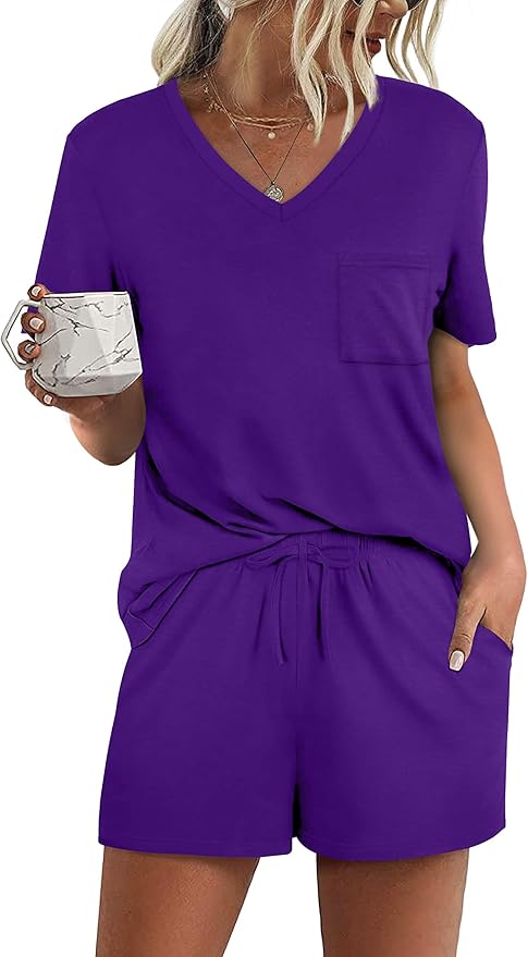 Women's Pajama Set - Short Sleeve - 2 Piece
