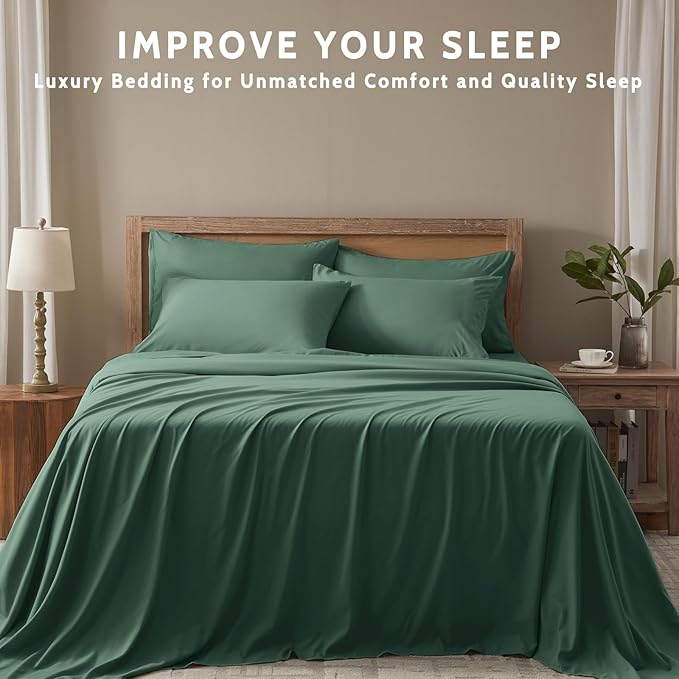 Cooling Bed Sheet Set - King - 16 in Deep Pocket - 6 Piece