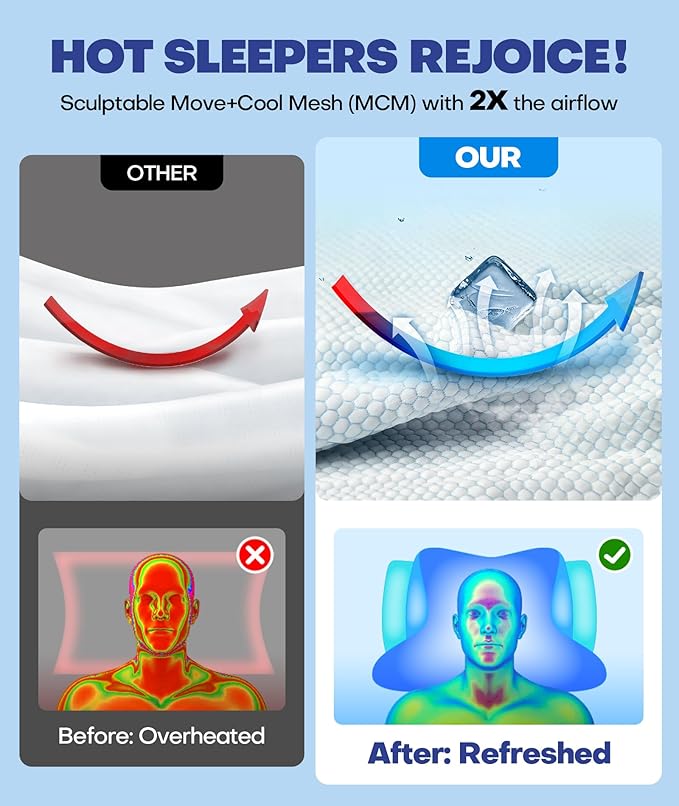 Memory Foam Cooling Bed Pillow