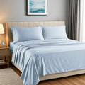 Linen Bed Sheet Set - Queen - 19 in Deep Pocket - 4 Piece