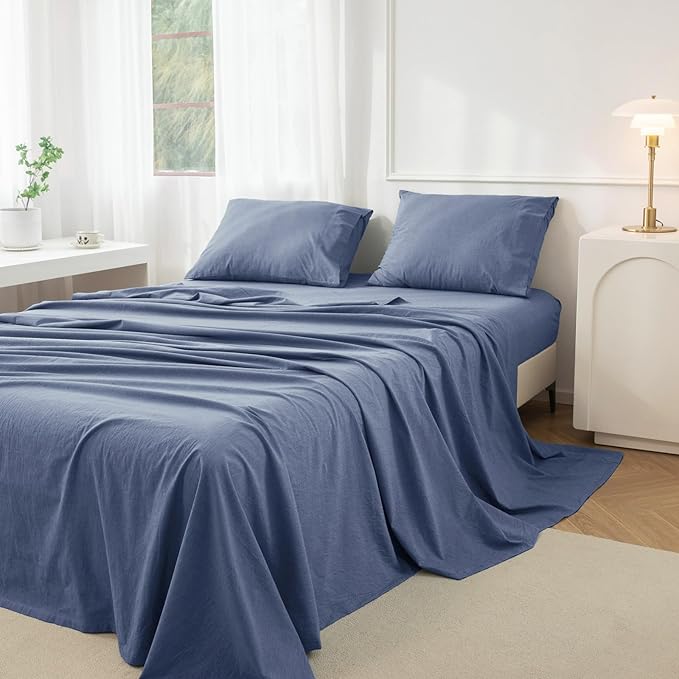 Linen Bed Sheet Set - Twin - 3 Piece