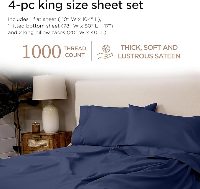 Bed Sheet Set - King - 4 Piece