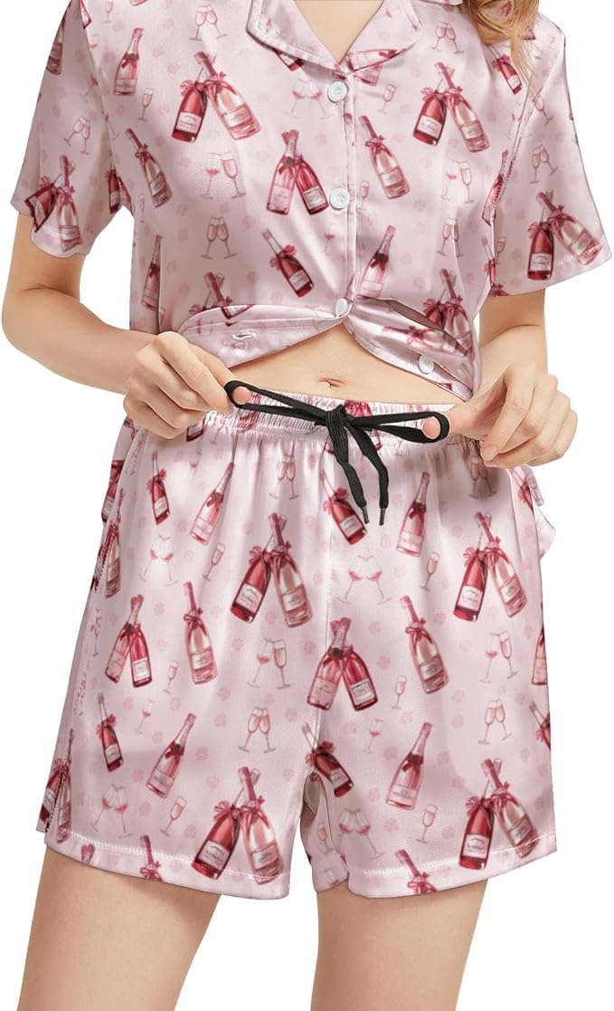 Women's Pajama Set - Short Sleeve - 2 Piece