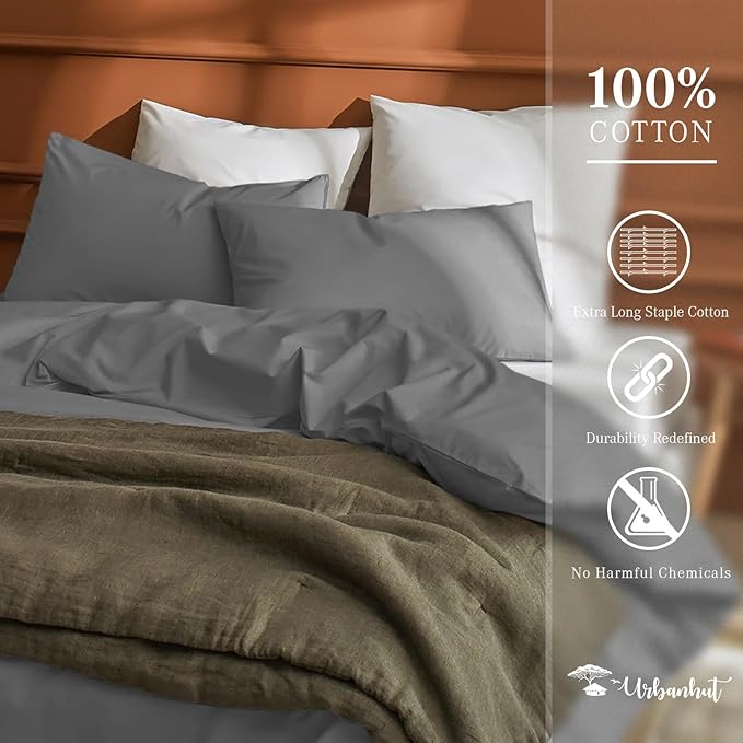 100% Cotton Duvet Cover Set - Queen - 3 Piece