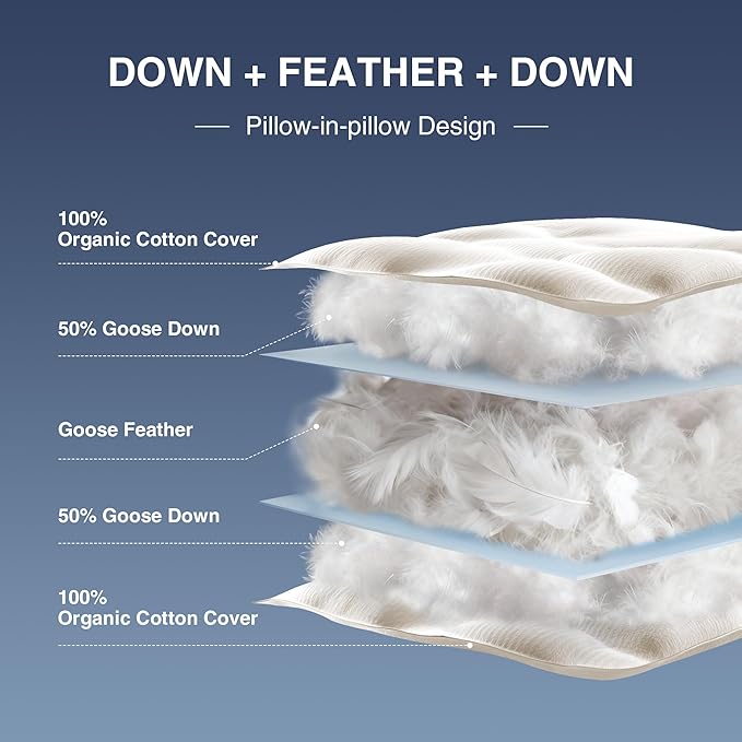 Bed Pillow - King - 2 Piece