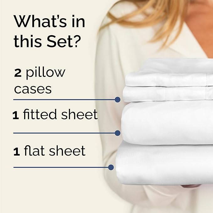 Cooling Bed Sheet Set - Twin - 16 in Deep Pocket - 4 Piece