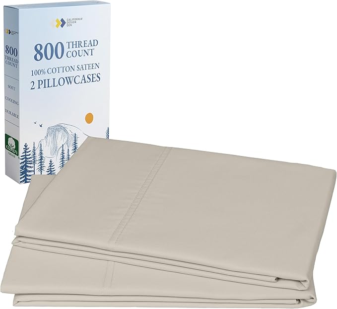100% Cotton Pillowcase Set - King - 2 Piece