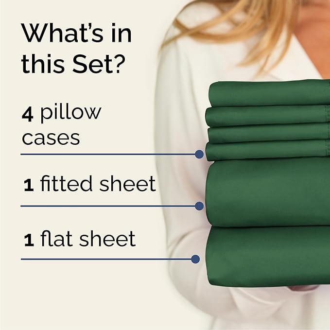 Cooling Bed Sheet Set - King - 16 in Deep Pocket - 6 Piece