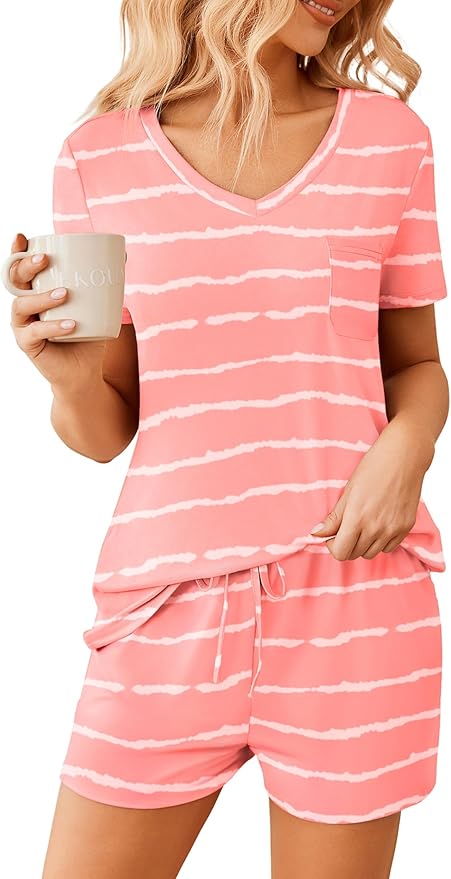 Women's Pajama Set - Short Sleeve - 2 Piece