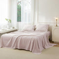 Linen Bed Sheet Set - King - 4 Piece