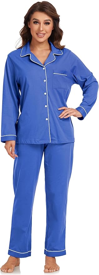 100% Cotton Pants Pajama Set - Long Sleeve - 2 Piece