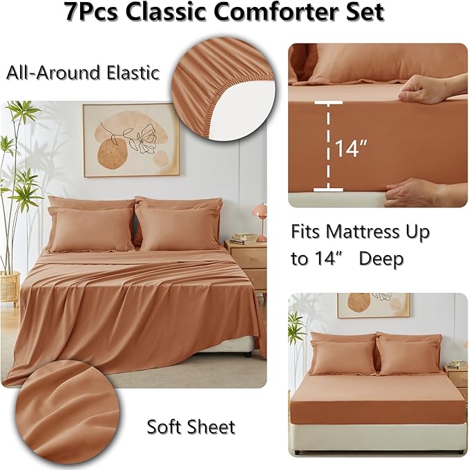 Down Alternative Comforter Set - King - 7 Piece