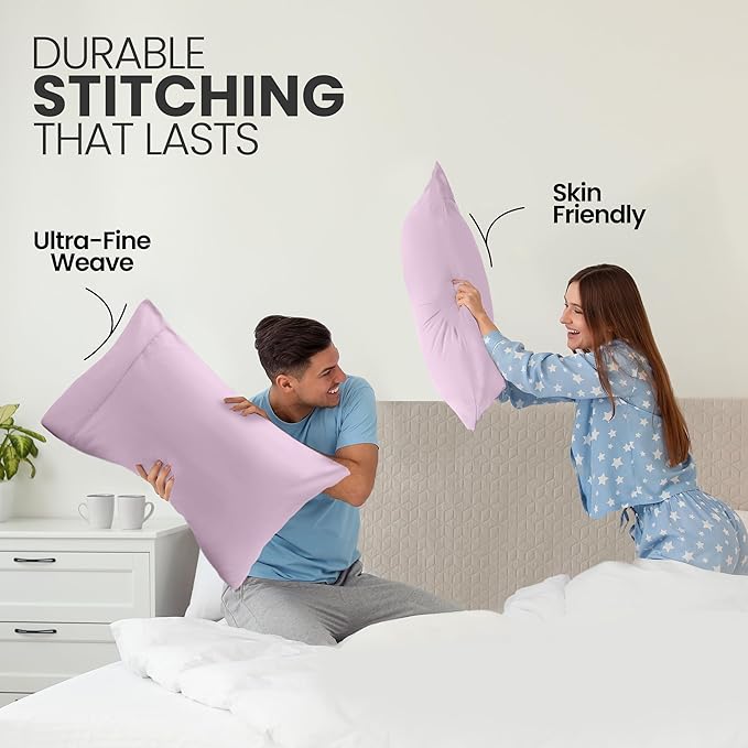 Microfiber Pillowcase Set - King - 20 x 40 in - 2 Pack