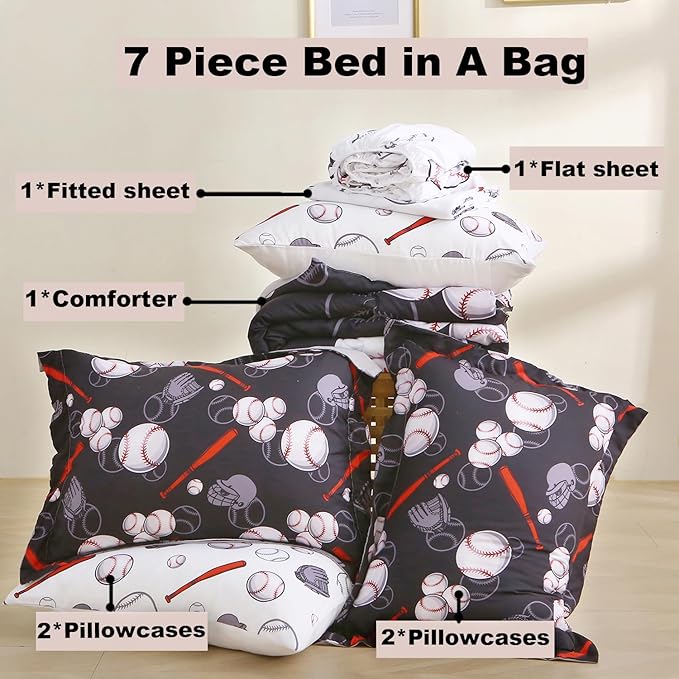 Microfiber Comforter Set - Full - 7 Piece