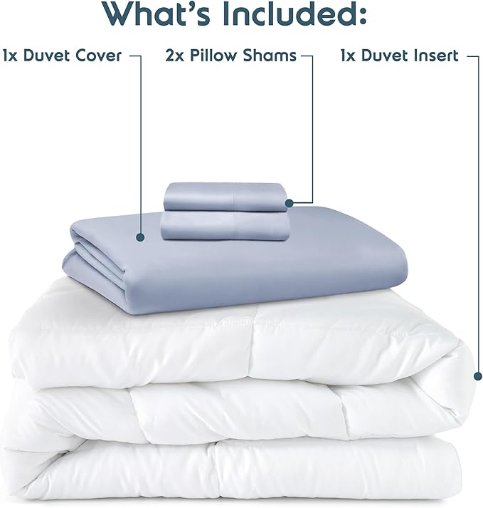 Down Alternative Duvet Cover Set - King - 4 Piece
