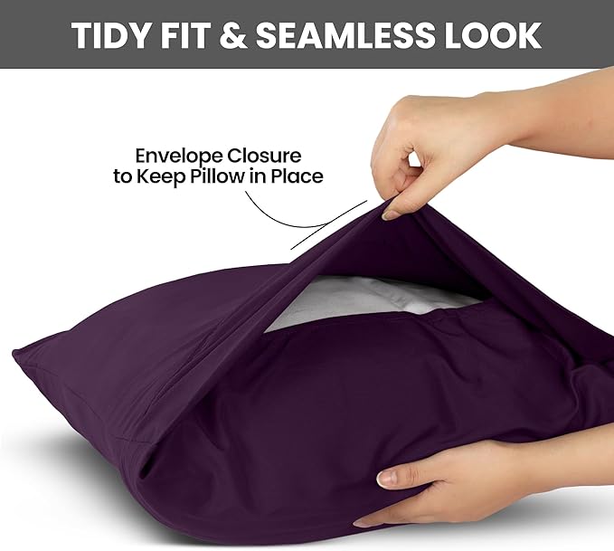 Microfiber Pillowcase Set - King - 20 x 40 in - 2 Pack