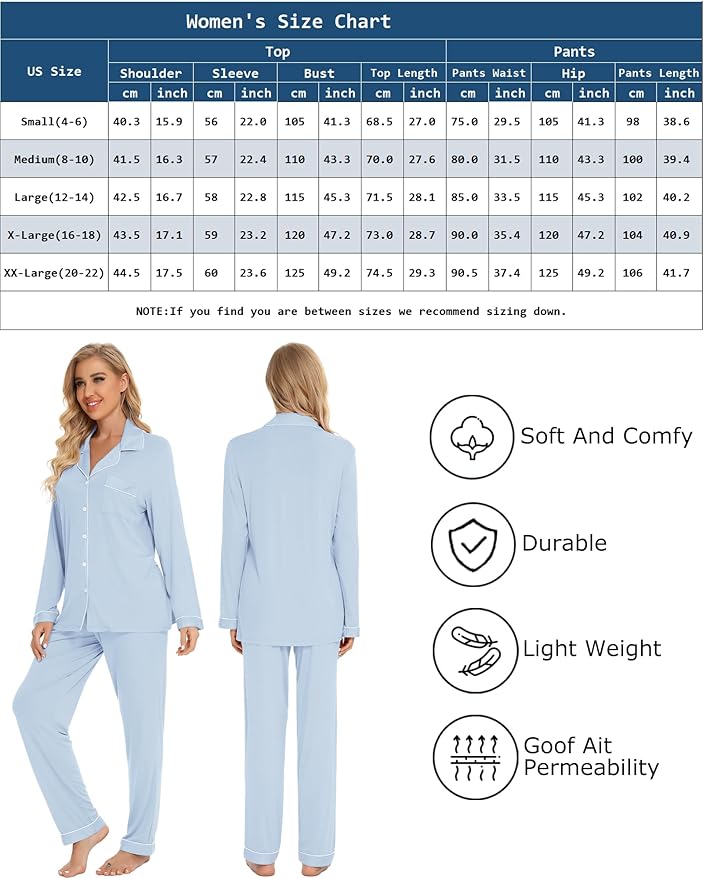 Women's Pants Pajama Set - Long Sleeve - 2 Piece
