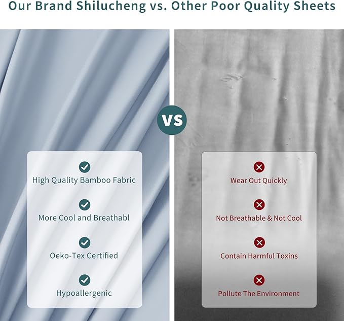 Bamboo Cooling Bed Sheet Set - King - 6 Piece