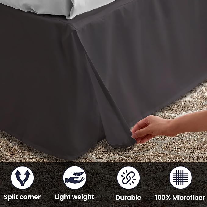 Microfiber Bed Skirt - Full - 10 in Drop